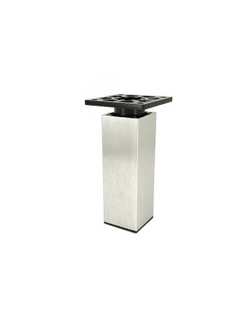 Pied en aluminium brossée d'hauteur 110 mm