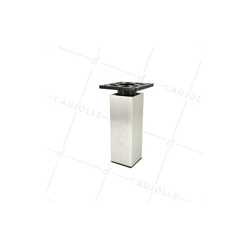 Pied en aluminium brossée d'hauteur 110 mm