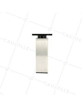Pied en aluminium brossée d'hauteur 110 mm