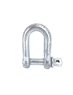 Manille droite en acier avec axe traversant de 22 mm de diamètre