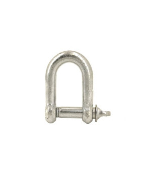 Manille droite en acier avec axe traversant de 12 mm de diamètre