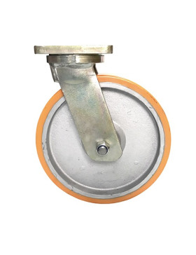 Ruota INDUSTRIALE PIVOTANTE IN GHISA E POLIURETANO DIAMETRO 400 MM CARICO 2500 KG - STEC400PIV