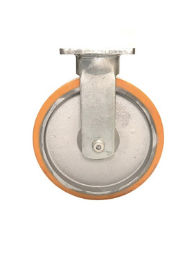 Ruota INDUSTRIALE FISSA DI MANUTENZIONE IN GHISA E POLIURETANO DIAMETRO 400 MM CARICO 2500 KG - STEC400FIXE