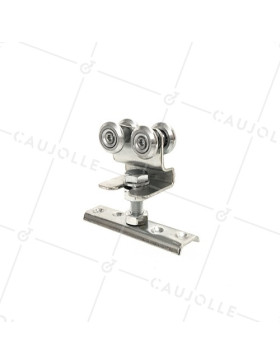 SISTEMA SCORREVOLE SENZA RAIL PER PORTA SOSPESA PER RAIL DI ALMENO 27 MM DI LARGHEZZA • Caujolle