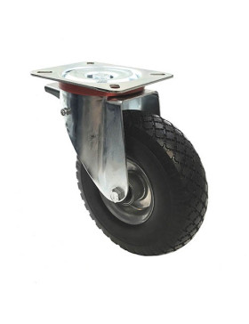Ruota INDESTRUCTIBILE FLESSIBILE TUTTO TERRE CON FRENATURA DIAMETRO 260 MM CARICO 200 KG - S20-1AF LAMIERA INC