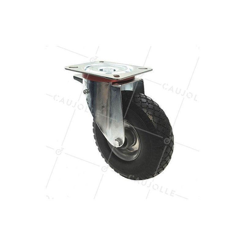 Ruota INDESTRUCTIBILE FLESSIBILE TUTTO TERRE CON FRENATURA DIAMETRO 260 MM CARICO 200 KG - S20-1AF LAMIERA INC