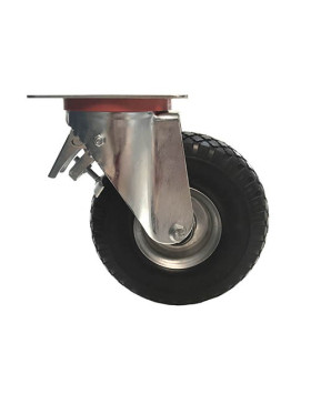 Ruota INDESTRUCTIBILE FLESSIBILE TUTTO TERRE CON FRENATURA DIAMETRO 260 MM CARICO 200 KG - S20-1AF LAMIERA INC