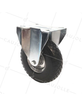 Ruota FISSA INDEFORMABILE SOFFICE TUTTO TERRE DIAMETRO 260 MM CARICO 200KG-S21-1 LAMIERA INC • Caujolle