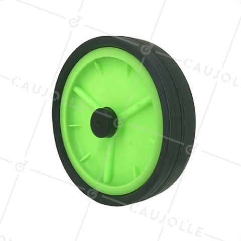 Ruota DI TRANSAT VERDE DIAMETRO 200 MM CARICO 25KG ASSE 14 MM • Caujolle