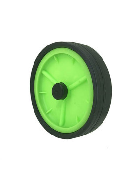 Ruota di lettino verde diametro 200 mm asse 14 mm