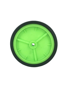 Ruota di lettino verde diametro 200 mm asse 14 mm