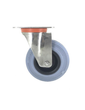 Ruota INOX IN GOMMA NON MACCHIANTI DIAMETRO 125 MM CARICO 110 KG