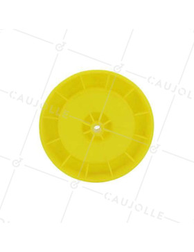 Ruota gialla in polipropilene diametro 125mm S2011