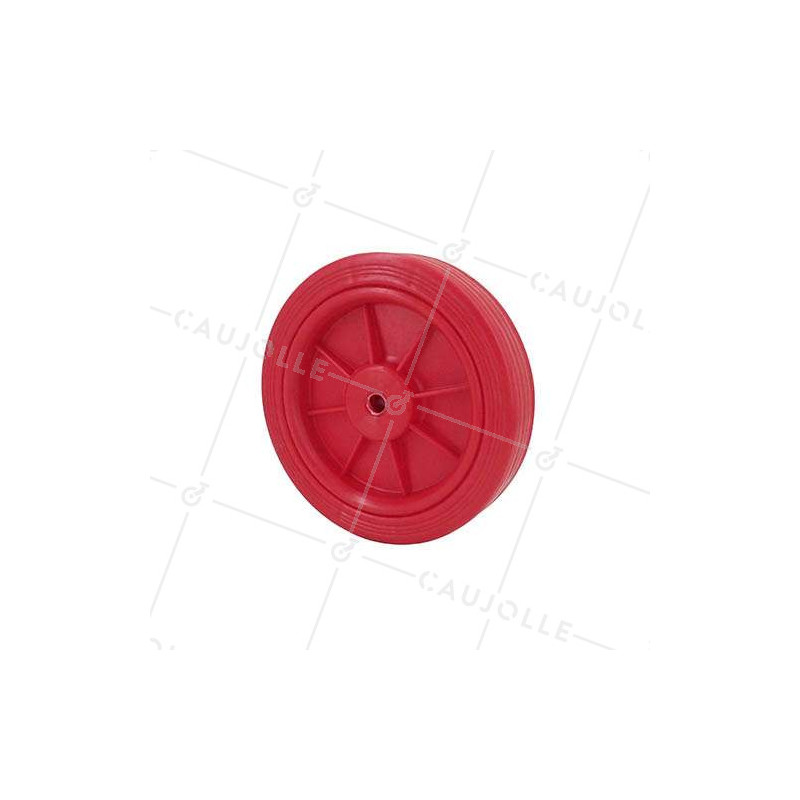 Ruota rossa in polipropilene diametro 125mm S2011