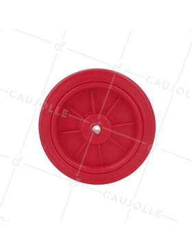 Ruota rossa in polipropilene diametro 125mm S2011