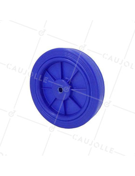 Ruota BLU PLASTICA DIAMETRO 125 MM CARICO 30 KG ASSE 8 MM - S2011 • Caujolle