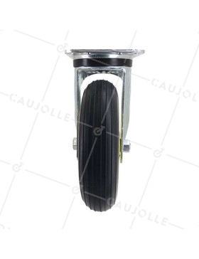 Ruota INDESTRUCTIBILE FLESSIBILE GIREVOLE PER GHIAIA DIAMETRO 200 MM CARICO 50KG