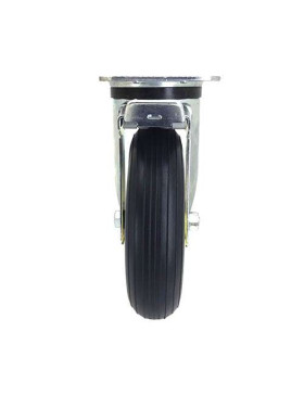 Ruota INDESTRUTTIBILE GIREVOLE CON FRENO DIAMETRO 200 MM CARICO 50KG