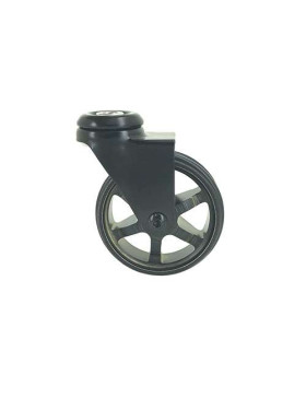 Ruota DESIGN IN ALLUMINIO NERO SPAZIATO DIAMETRO 75MM CARICO 45KG CON FISSAGGIO DA 10 MM - BLACKSTYL75O