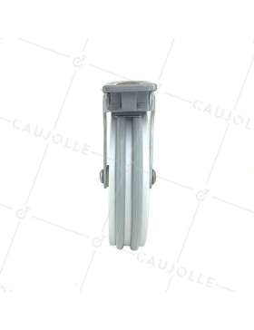 Ruota DESIGN IN ALLUMINIO GRIGIO DIAMETRO 125 MM CARICO 70KG A FISSAGGIO DI 10 MM - ALUSTYL125OAF