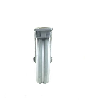 Ruota DESIGN IN ALLUMINIO GRIGIO DIAMETRO 125 MM CARICO 70KG A FISSAGGIO DI 10 MM - ALUSTYL125OAF