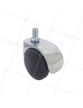 Ruota DI DESIGN PER SEDIE DA VITE DIAMETRO 50 MM CON ASTA FILETTATA 10 MM CARICO 50 KG - S49CH 50T • Caujolle