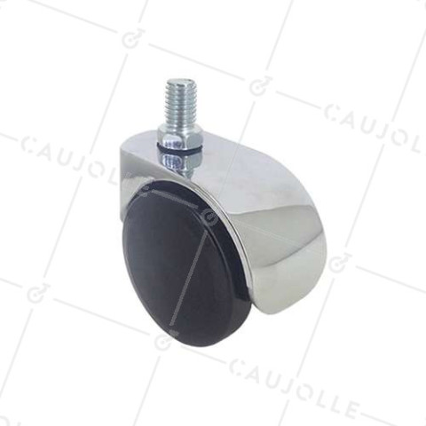 Ruota DI DESIGN PER SEDIE DA VITE DIAMETRO 50 MM CON ASTA FILETTATA 10 MM CARICO 50 KG - S49CH 50T • Caujolle