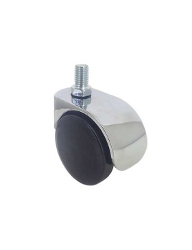 Ruota DI DESIGN PER SEDIE DA VITE DIAMETRO 50 MM CON ASTA FILETTATA 10 MM CARICO 50 KG - S49CH 50T