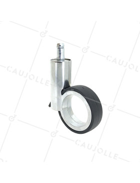 Ruota FUTURISTA CROMATA A Asta liscia DI 11 MM DIAMETRO 65 MM CARICO 30KG - GRAVITY65TLC11 • Caujolle