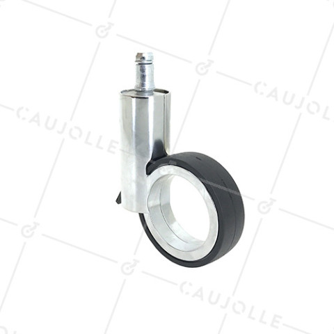 Ruota FUTURISTA CROMATA A Asta liscia DI 11 MM DIAMETRO 65 MM CARICO 30KG - GRAVITY65TLC11 • Caujolle