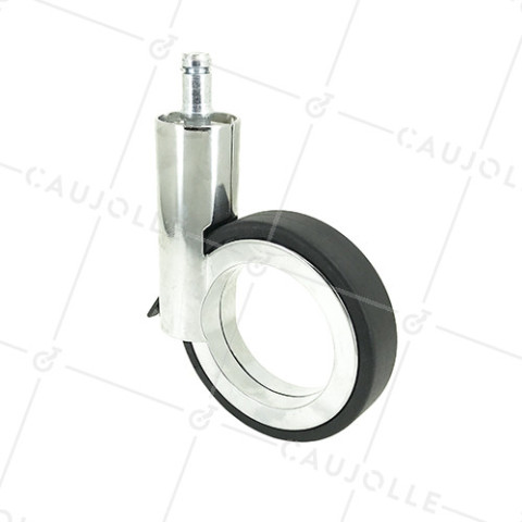 Ruota FUTURISTA CROMATA A Asta liscia DI 11 MM DIAMETRO 90 MM CARICO 35KG - GRAVITY90TLC11 • Caujolle