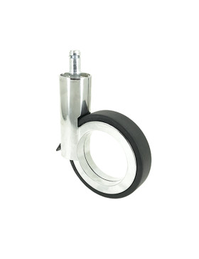 Ruota FUTURISTA CROMATA A Asta liscia DI 11 MM DIAMETRO 90 MM CARICO 35KG - GRAVITY90TLC11