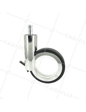 Ruota FUTURISTA CROMATA A Asta liscia DI 11 MM DIAMETRO 90 MM CARICO 35KG - GRAVITY90TLC11