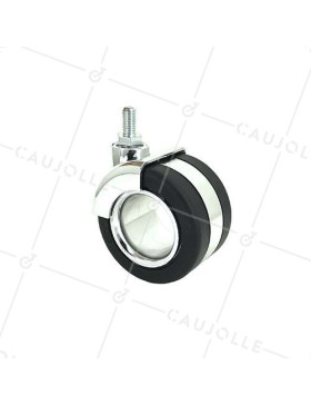 Ruota DESIGN PER MOBILI CON FILETTO DA 8 MM DIAMETRO 65 MM CARICO 50 KG - BURO65TF8 • Caujolle
