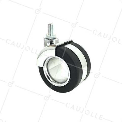 Ruota DESIGN PER MOBILI CON FILETTO DA 8 MM DIAMETRO 65 MM CARICO 50 KG - BURO65TF8 • Caujolle