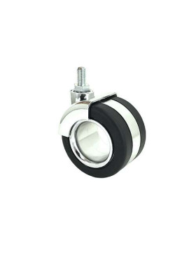 Ruota DESIGN PER MOBILI CON FILETTO DA 8 MM DIAMETRO 65 MM CARICO 50 KG - BURO65TF8