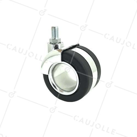 Ruota DI DECORAZIONE CON ASTA FILETTATA DI 10 MM DIAMETRO 65 MM CARICO 50 KG - BURO 65TF10 • Caujolle