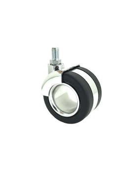Ruota DI DECORAZIONE CON ASTA FILETTATA DI 10 MM DIAMETRO 65 MM CARICO 50 KG - BURO 65TF10