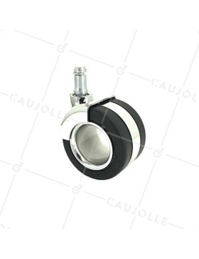 Ruota DESIGN PER SEDIE DA UFFICIO CON Asta liscia DI 11 MM DIAMETRO 65 MM CARICO 50 KG - BURO65TL11 • Caujolle