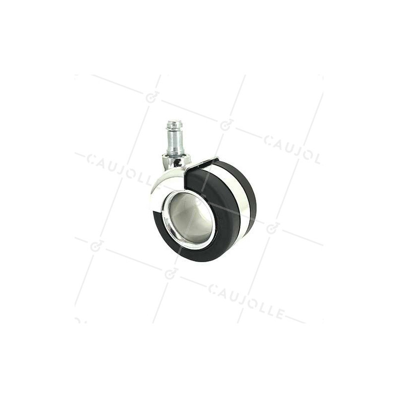 Ruota DESIGN PER SEDIE DA UFFICIO CON Asta liscia DI 11 MM DIAMETRO 65 MM CARICO 50 KG - BURO65TL11