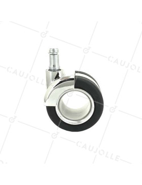 Ruota DESIGN PER SEDIE DA UFFICIO CON Asta liscia DI 11 MM DIAMETRO 65 MM CARICO 50 KG - BURO65TL11