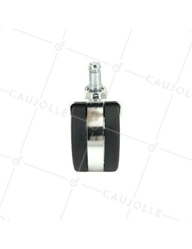 Ruota DESIGN PER SEDIE DA UFFICIO CON Asta liscia DI 11 MM DIAMETRO 65 MM CARICO 50 KG - BURO65TL11