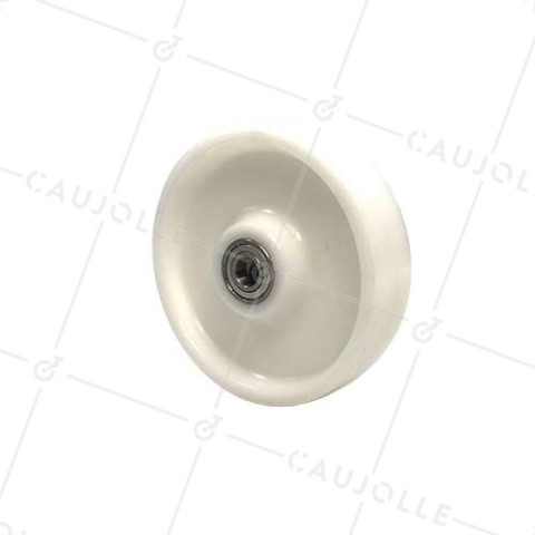 Ruota RENFORZATA IN NYLON DIAMETRO 200 MM CARICO 1000 KG ASSE 20 MM SFERE - S2480 B20 • Caujolle
