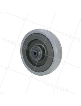 Ruota DI MANUTENZIONE SILENZIOSA IN GOMMA DIAMETRO 125 MM CARICO 65 KG ASSE 8 MM - GAL94 • Caujolle