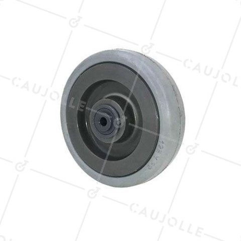 Ruota DI MANUTENZIONE SILENZIOSA IN GOMMA DIAMETRO 125 MM CARICO 65 KG ASSE 8 MM - GAL94 • Caujolle