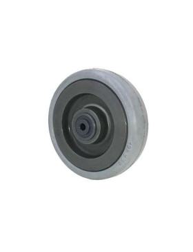 Ruota DI MANUTENZIONE SILENZIOSA IN GOMMA DIAMETRO 125 MM CARICO 65 KG ASSE 8 MM - GAL94