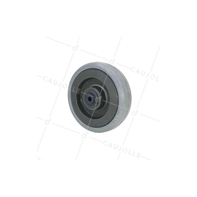 Ruota DI MANUTENZIONE SILENZIOSA IN GOMMA DIAMETRO 125 MM CARICO 65 KG ASSE 8 MM - GAL94