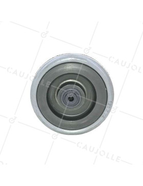 Ruota DI MANUTENZIONE SILENZIOSA IN GOMMA DIAMETRO 125 MM CARICO 65 KG ASSE 8 MM - GAL94