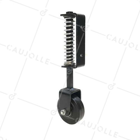 Ruota DI PORTALE RINFORZATA A Molla DIAMETRO 100 MM CARICO 67KG A 150KG CON 70 MM DI ESCURSIONE VERTICALE • Caujolle
