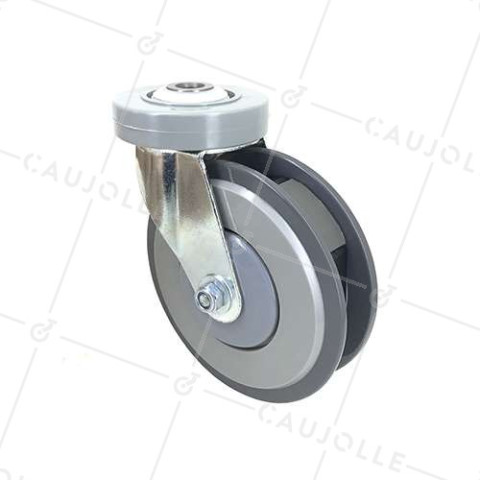 Ruota PER SCALINATA DI CARRELLI IN NYLON DIAMETRO 125 MM CARICO 80 KG - SCALINATA 125 O • Caujolle